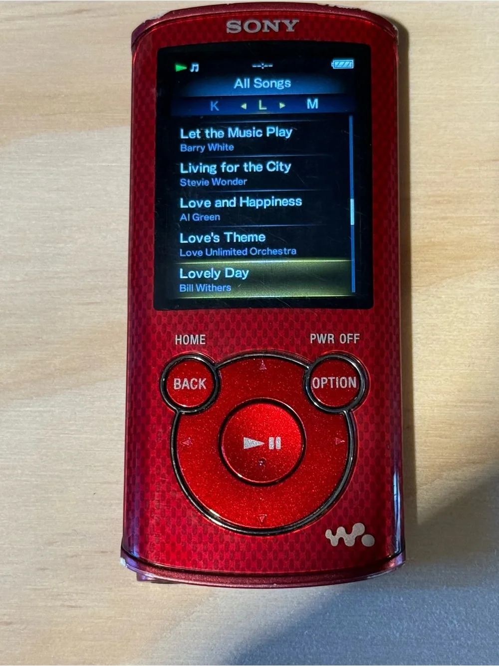 Sony Walkman NWZ-E463 4GB Red Digital Media MP3 Player Tested Good w/39Song-Char